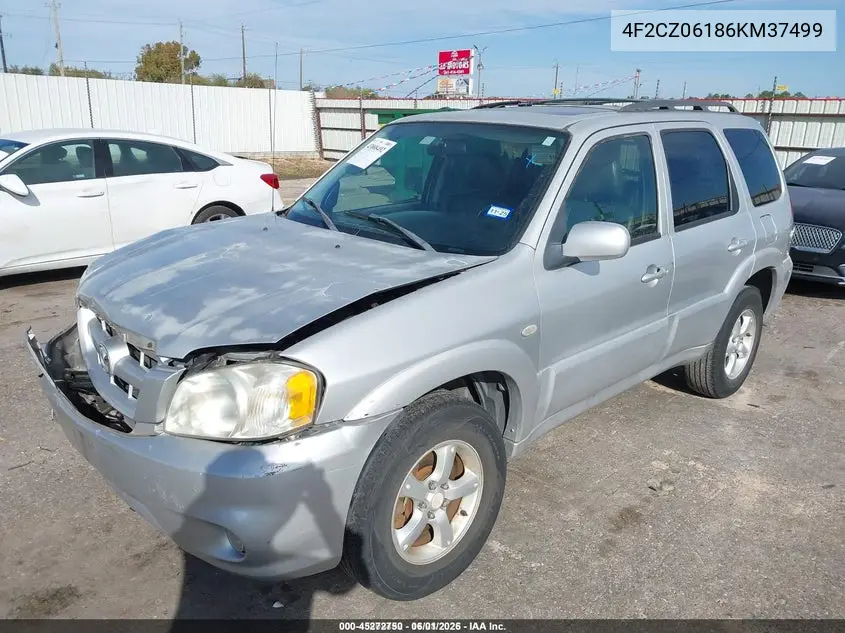 2006 Mazda Tribute S VIN: 4F2CZ06186KM37499 Lot: 45272750