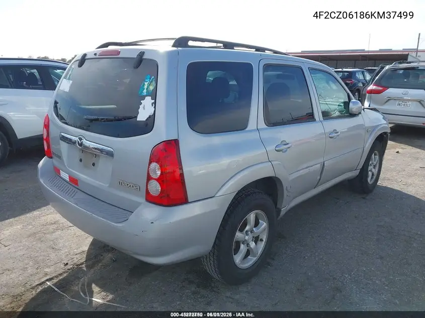 2006 Mazda Tribute S VIN: 4F2CZ06186KM37499 Lot: 45272750