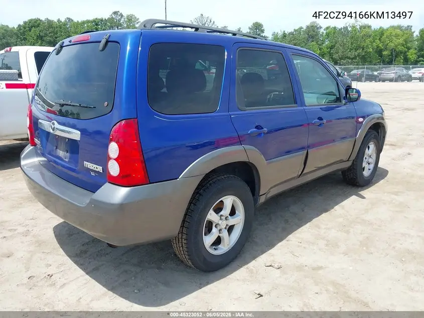 2006 Mazda Tribute S VIN: 4F2CZ94166KM13497 Lot: 45323052