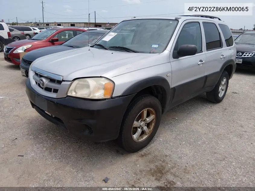 2006 Mazda Tribute I VIN: 4F2YZ02Z86KM00065 Lot: 45482347