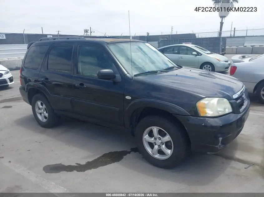 2006 Mazda Tribute S VIN: 4F2CZ06116KM02223 Lot: 45585942