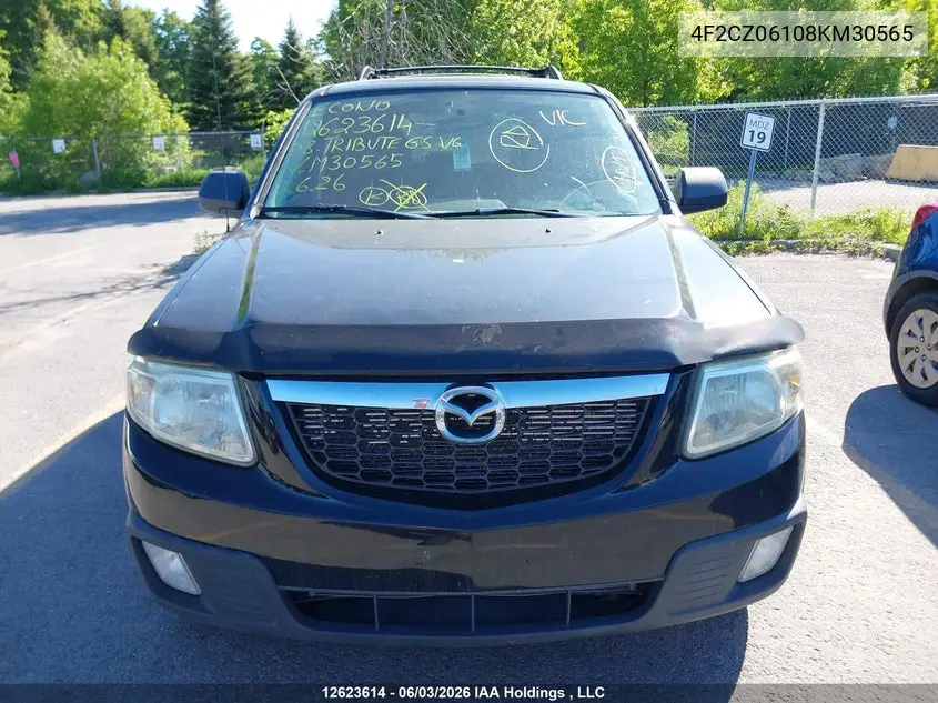 2008 Mazda Tribute Gs V6/Gx V6 VIN: 4F2CZ06108KM30565 Lot: 12623614