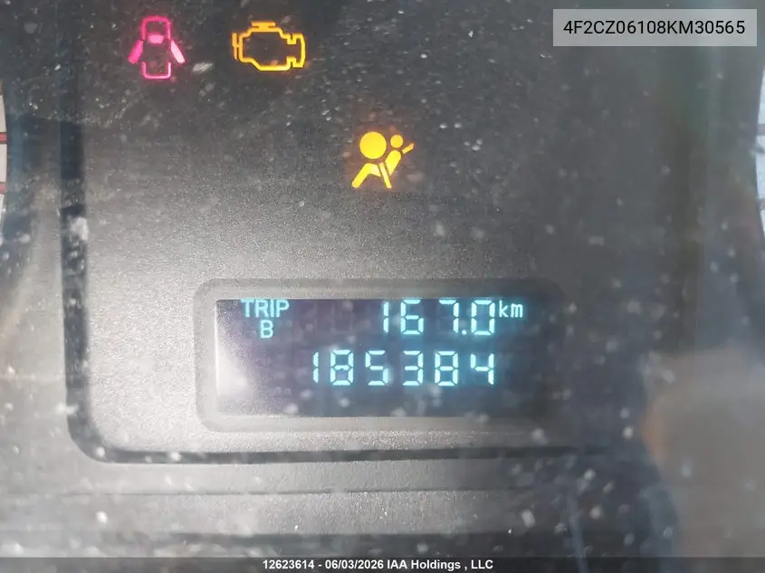 2008 Mazda Tribute Gs V6/Gx V6 VIN: 4F2CZ06108KM30565 Lot: 12623614