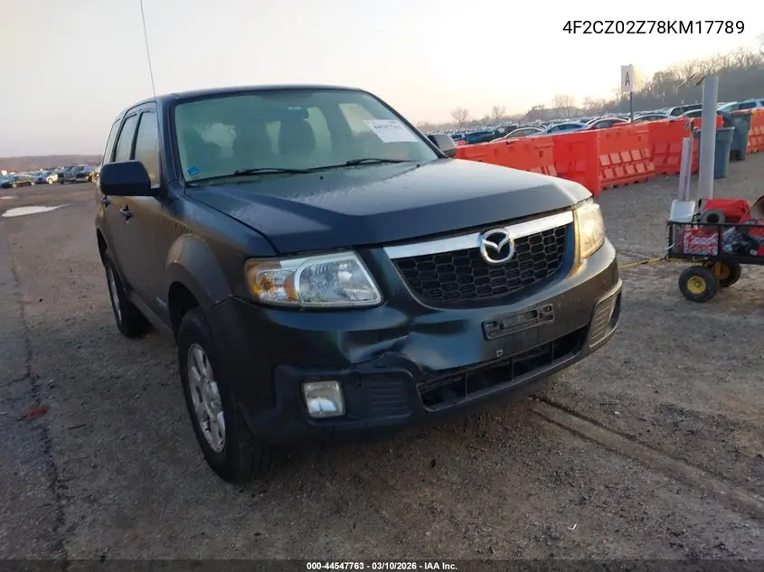 2008 Mazda Tribute I Sport VIN: 4F2CZ02Z78KM17789 Lot: 44547763