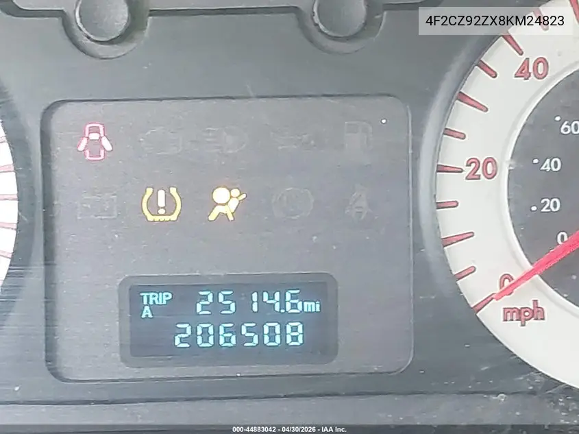 2008 Mazda Tribute I Touring VIN: 4F2CZ92ZX8KM24823 Lot: 44883042