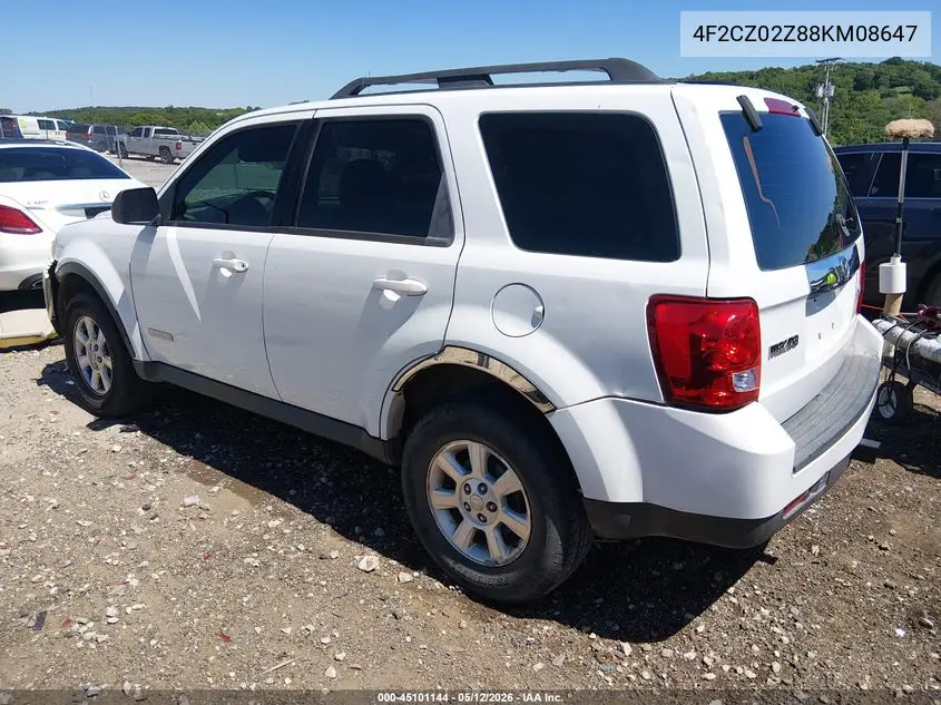 2008 Mazda Tribute I Sport VIN: 4F2CZ02Z88KM08647 Lot: 45101144