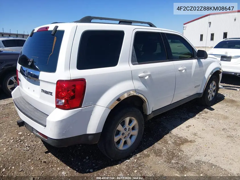 2008 Mazda Tribute I Sport VIN: 4F2CZ02Z88KM08647 Lot: 45101144