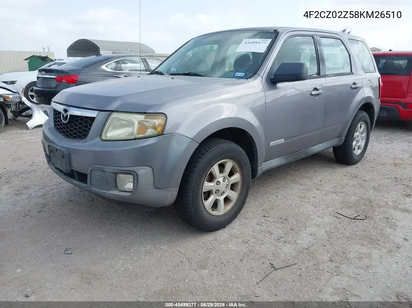 2008 Mazda Tribute I Sport VIN: 4F2CZ02Z58KM26510 Lot: 45499377