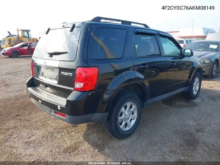 2010 Mazda Tribute I Touring VIN: 4F2CY0C76AKM08149 Lot: 45124400