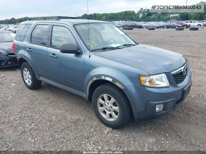 2011 Mazda Tribute I Touring VIN: 4F2CY9C78BKM00043 Lot: 45361469