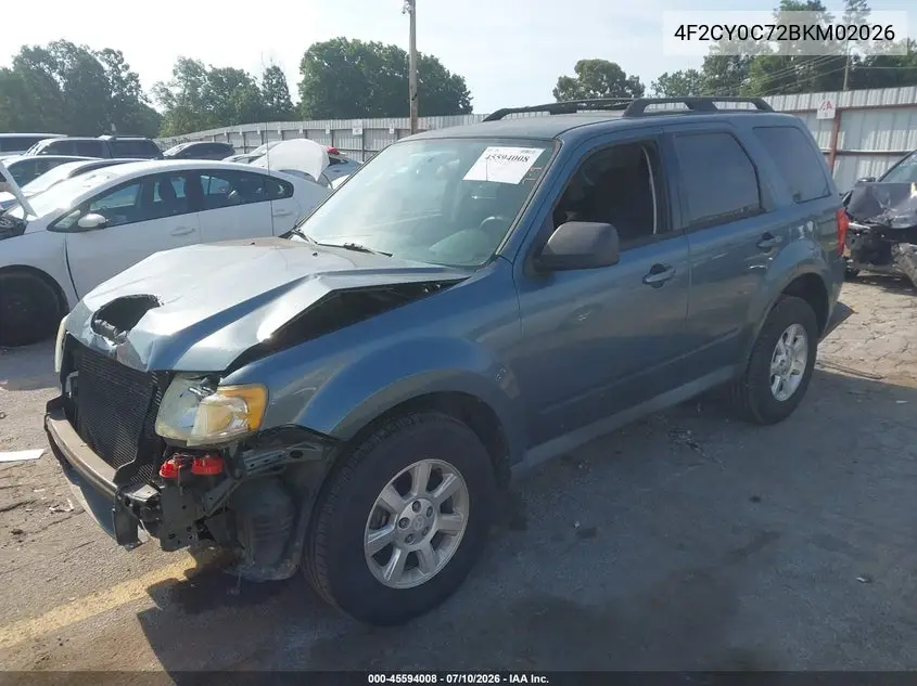 2011 Mazda Tribute I Touring VIN: 4F2CY0C72BKM02026 Lot: 45594008