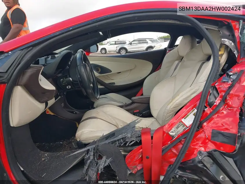 2017 Mclaren 570S VIN: SBM13DAA2HW002424 Lot: 44866624
