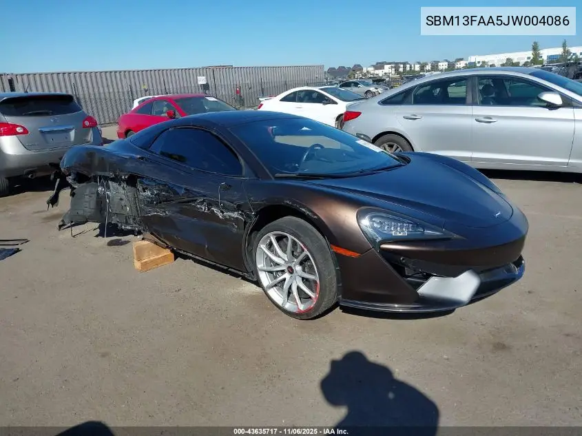 2018 Mclaren 570S VIN: SBM13FAA5JW004086 Lot: 43635717