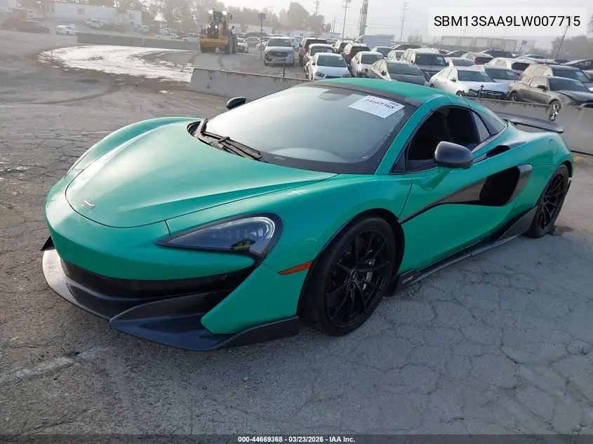 2020 Mclaren 600Lt VIN: SBM13SAA9LW007715 Lot: 44669368