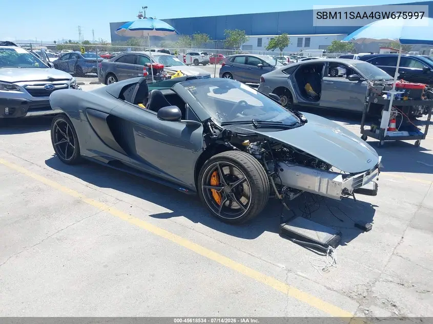 2016 Mclaren 675Lt Spider VIN: SBM11SAA4GW675997 Lot: 45618534