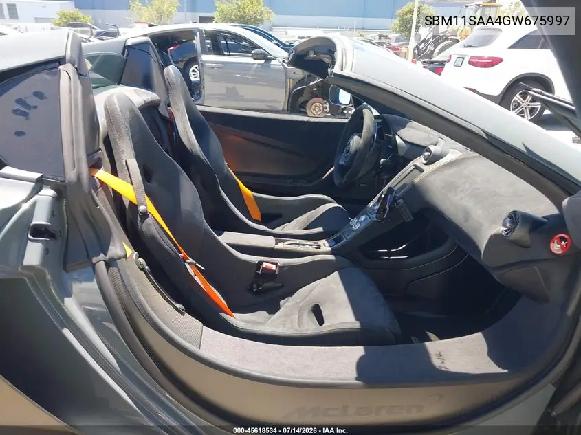 2016 Mclaren 675Lt Spider VIN: SBM11SAA4GW675997 Lot: 45618534