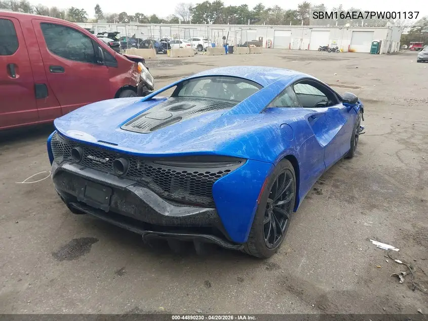 2023 Mclaren Artura Performance/Techlux/Vision VIN: SBM16AEA7PW001137 Lot: 44890230