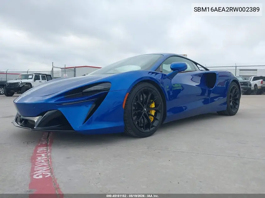 2024 Mclaren Artura VIN: SBM16AEA2RW002389 Lot: 45161152