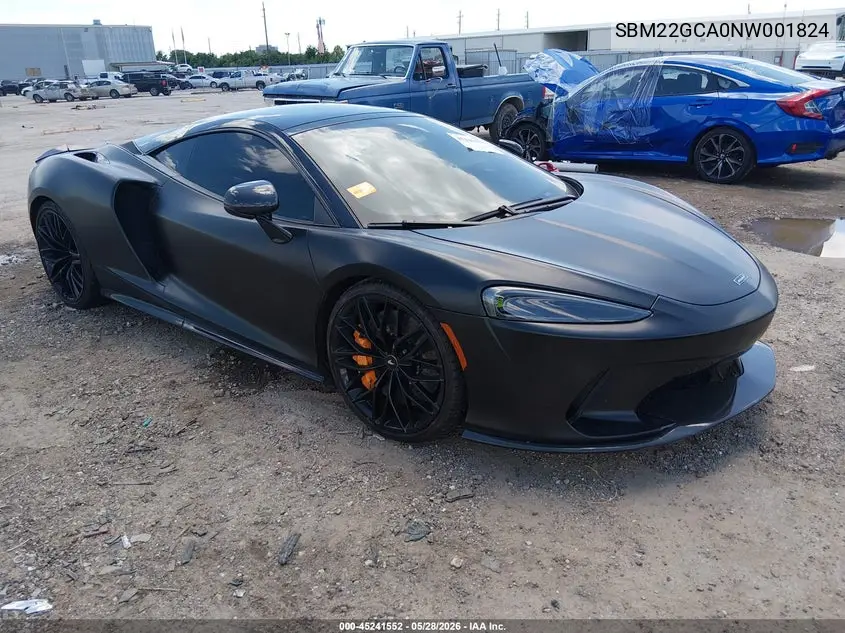2022 Mclaren Gt Coupe VIN: SBM22GCA0NW001824 Lot: 45241552