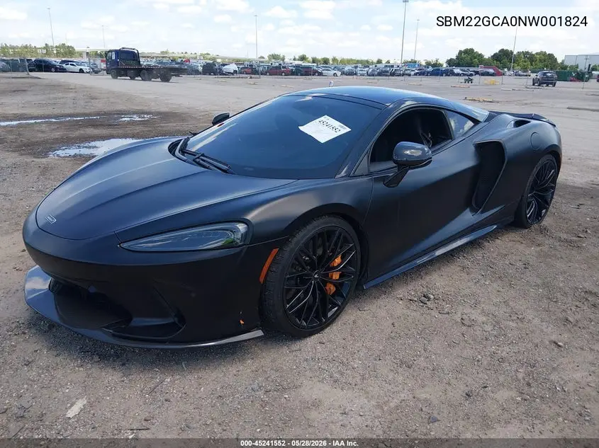 2022 Mclaren Gt Coupe VIN: SBM22GCA0NW001824 Lot: 45241552