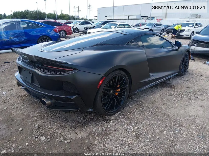 2022 Mclaren Gt Coupe VIN: SBM22GCA0NW001824 Lot: 45241552