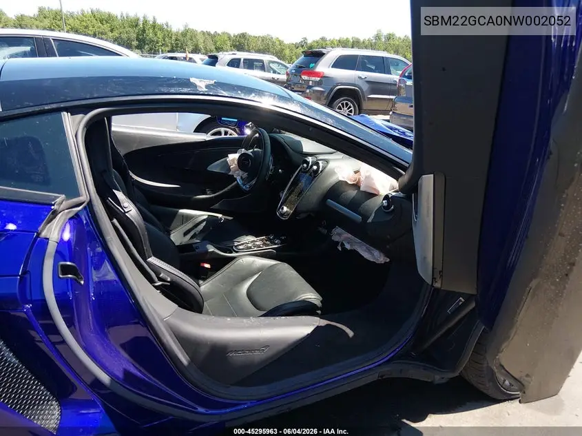 2022 Mclaren Gt Coupe VIN: SBM22GCA0NW002052 Lot: 45295963