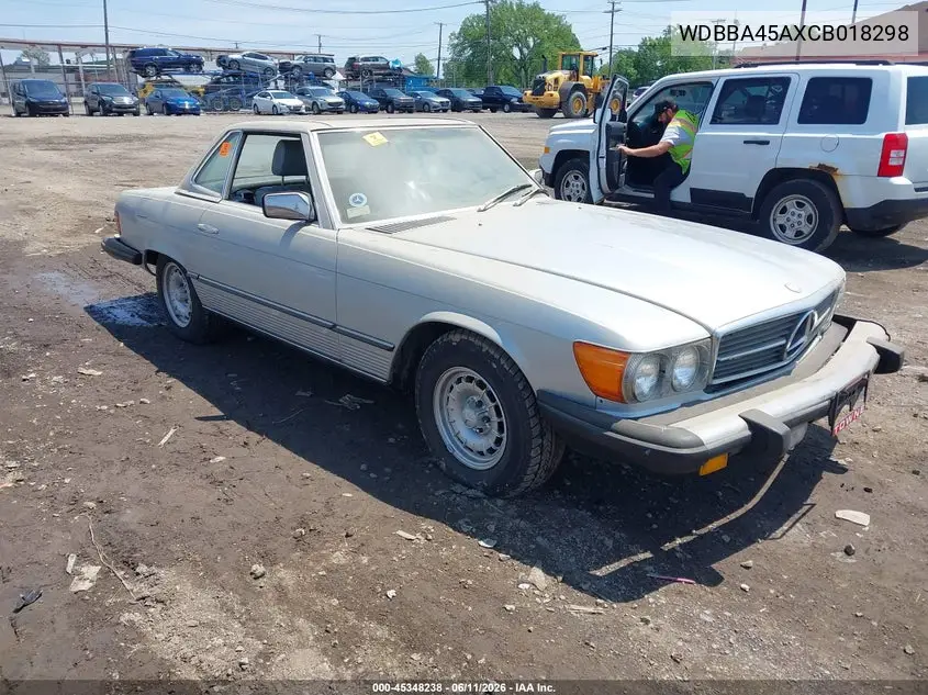 1982 Mercedes-Benz 380 Sl VIN: WDBBA45AXCB018298 Lot: 45348238