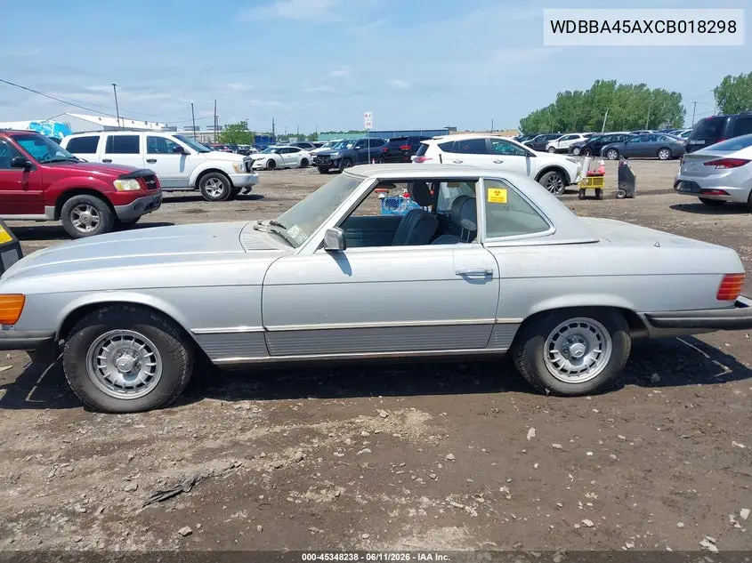 1982 Mercedes-Benz 380 Sl VIN: WDBBA45AXCB018298 Lot: 45348238