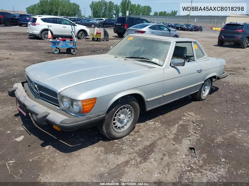 1982 Mercedes-Benz 380 Sl VIN: WDBBA45AXCB018298 Lot: 45348238