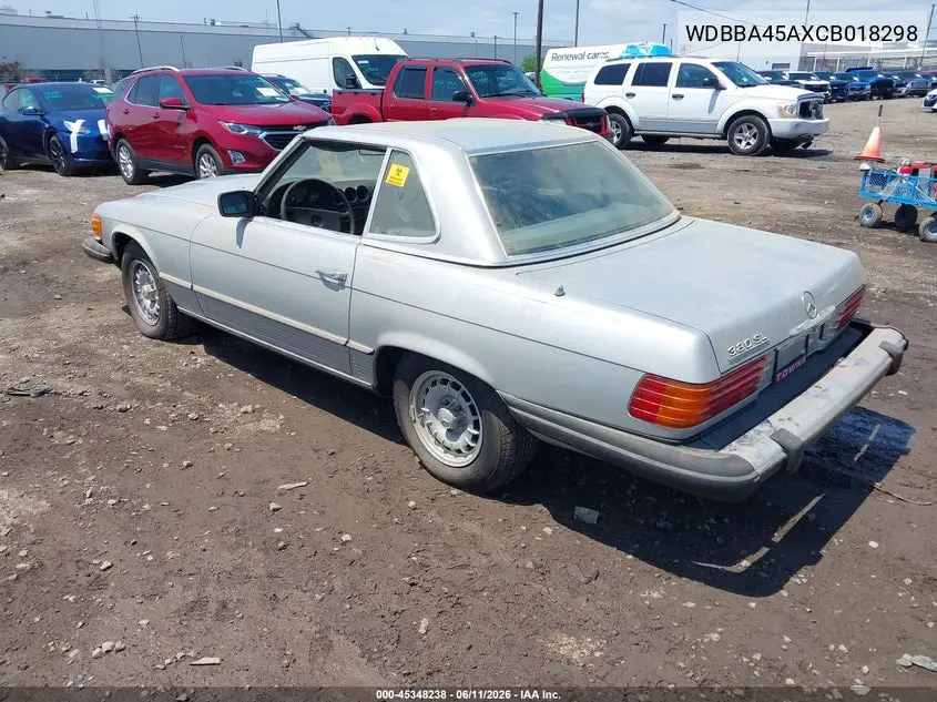 1982 Mercedes-Benz 380 Sl VIN: WDBBA45AXCB018298 Lot: 45348238