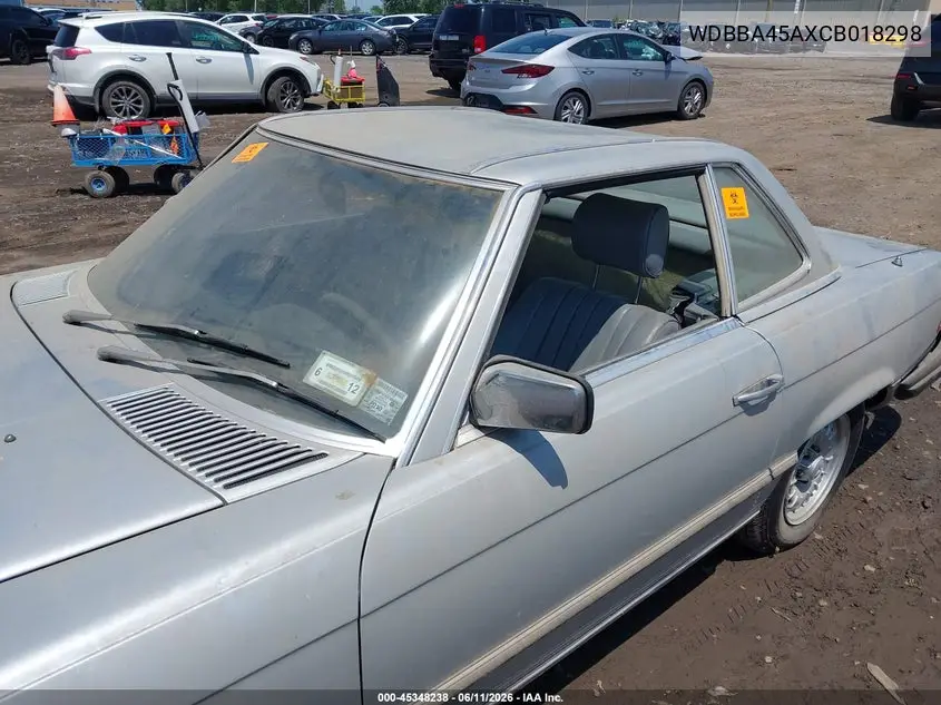 1982 Mercedes-Benz 380 Sl VIN: WDBBA45AXCB018298 Lot: 45348238