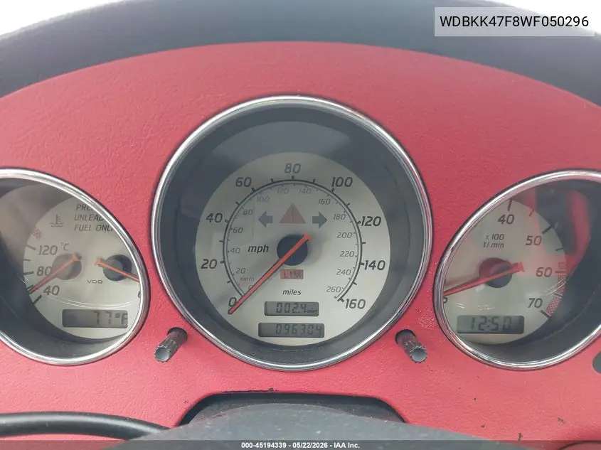 1998 Mercedes-Benz Slk 230 VIN: WDBKK47F8WF050296 Lot: 45194339