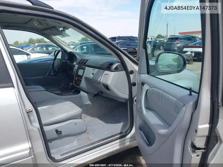 2000 Mercedes-Benz Ml 320 VIN: 4JGAB54E0YA147373 Lot: 45619587