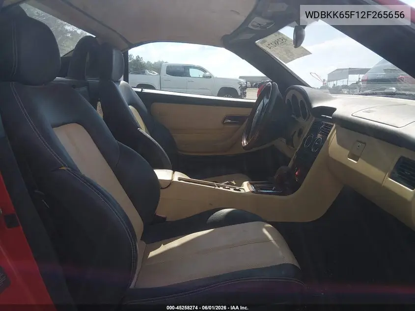 2002 Mercedes-Benz Slk 320 VIN: WDBKK65F12F265656 Lot: 45258274