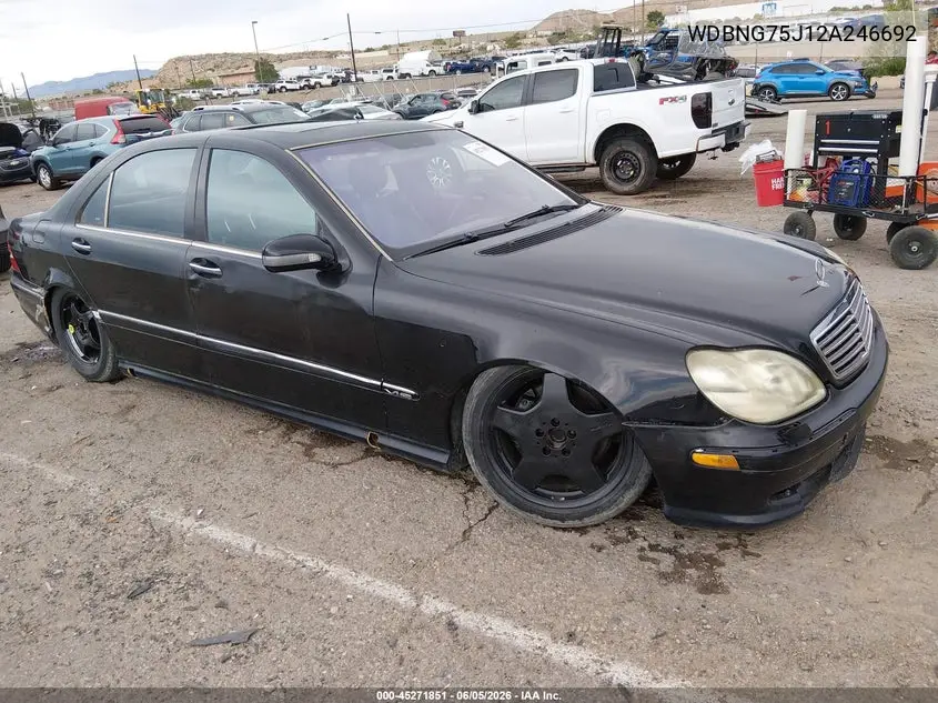 2002 Mercedes-Benz S 500 VIN: WDBNG75J12A246692 Lot: 45271851