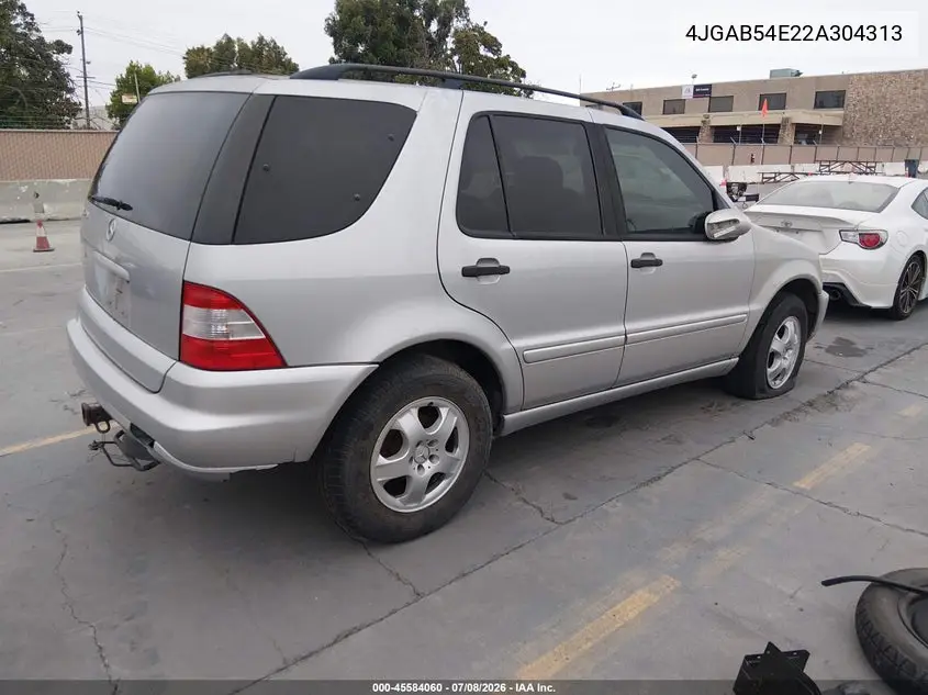 2002 Mercedes-Benz Ml 320 VIN: 4JGAB54E22A304313 Lot: 45584060