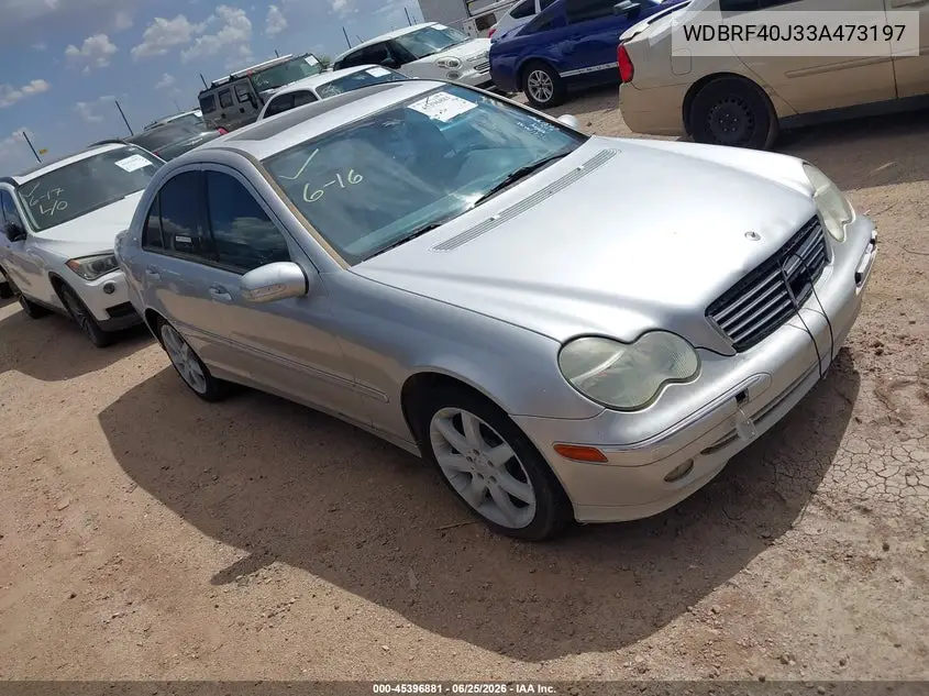 2003 Mercedes-Benz C 230 Kompressor Sport VIN: WDBRF40J33A473197 Lot: 45396881