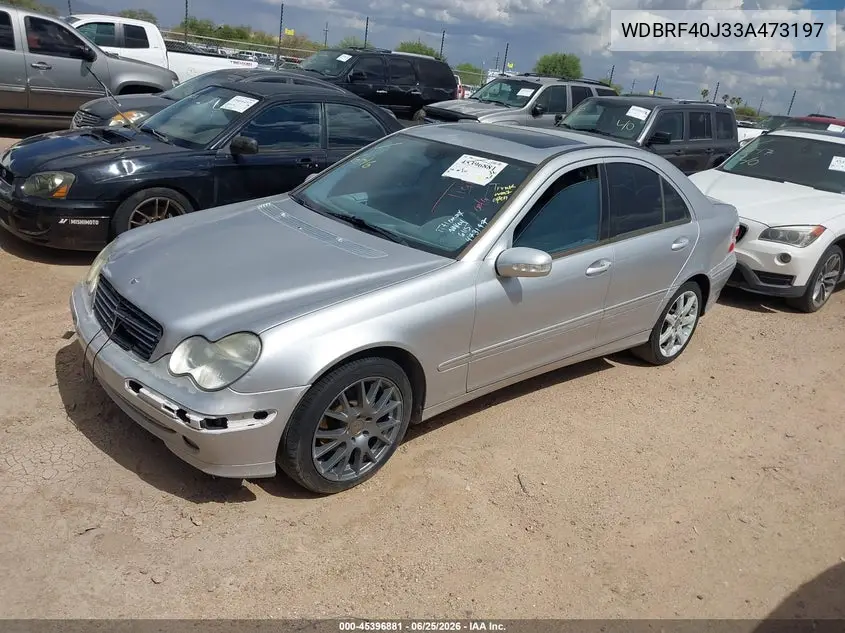 2003 Mercedes-Benz C 230 Kompressor Sport VIN: WDBRF40J33A473197 Lot: 45396881