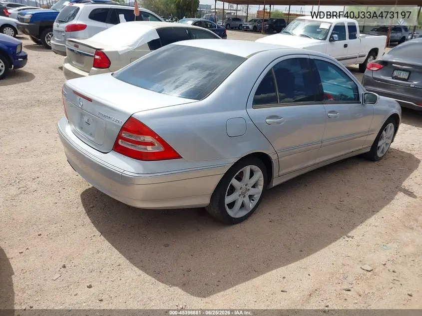 2003 Mercedes-Benz C 230 Kompressor Sport VIN: WDBRF40J33A473197 Lot: 45396881