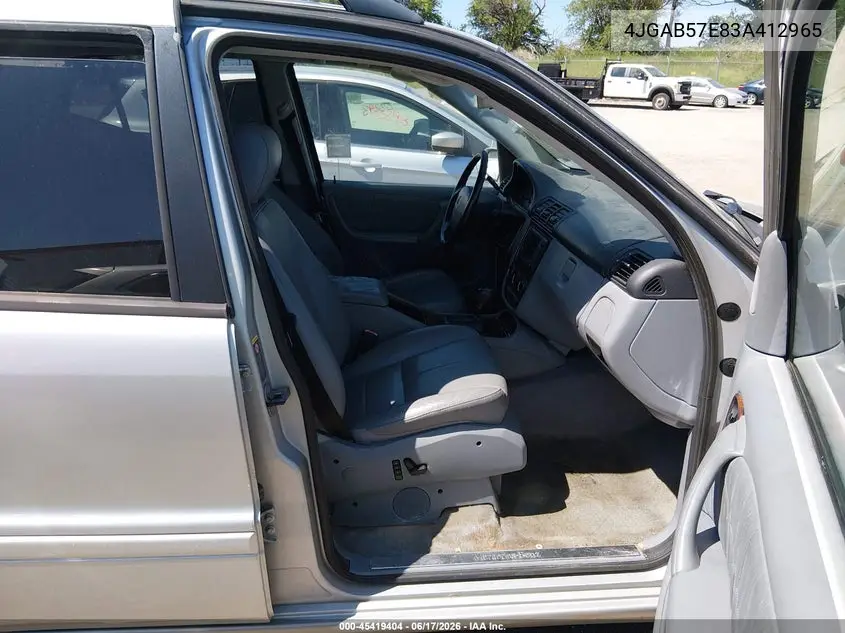 2003 Mercedes-Benz Ml 350 VIN: 4JGAB57E83A412965 Lot: 45419404