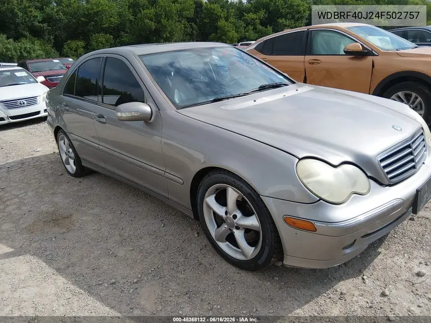 2004 Mercedes-Benz C 230 Kompressor Sport/Sport VIN: WDBRF40J24F502757 Lot: 45368132
