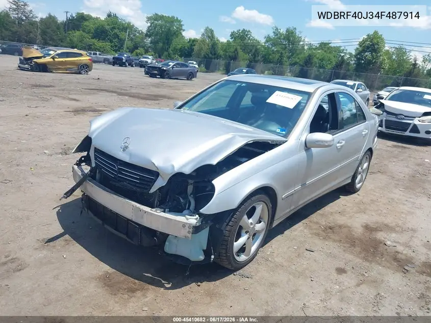 2004 Mercedes-Benz C 230 Kompressor Sport/Sport VIN: WDBRF40J34F487914 Lot: 45410682