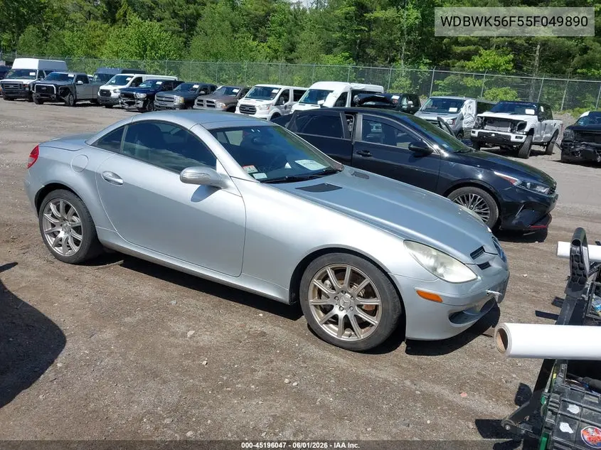 2005 Mercedes-Benz Slk 350 VIN: WDBWK56F55F049890 Lot: 45196047
