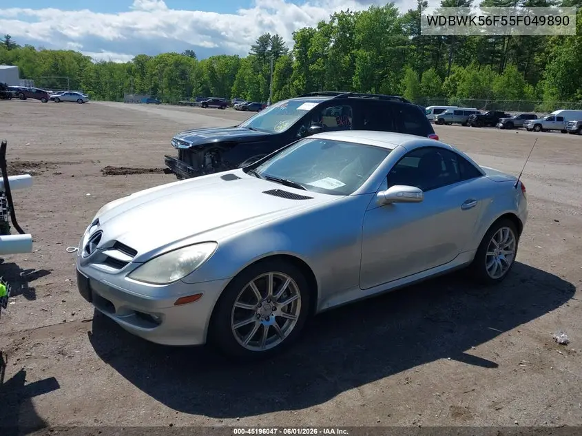 2005 Mercedes-Benz Slk 350 VIN: WDBWK56F55F049890 Lot: 45196047