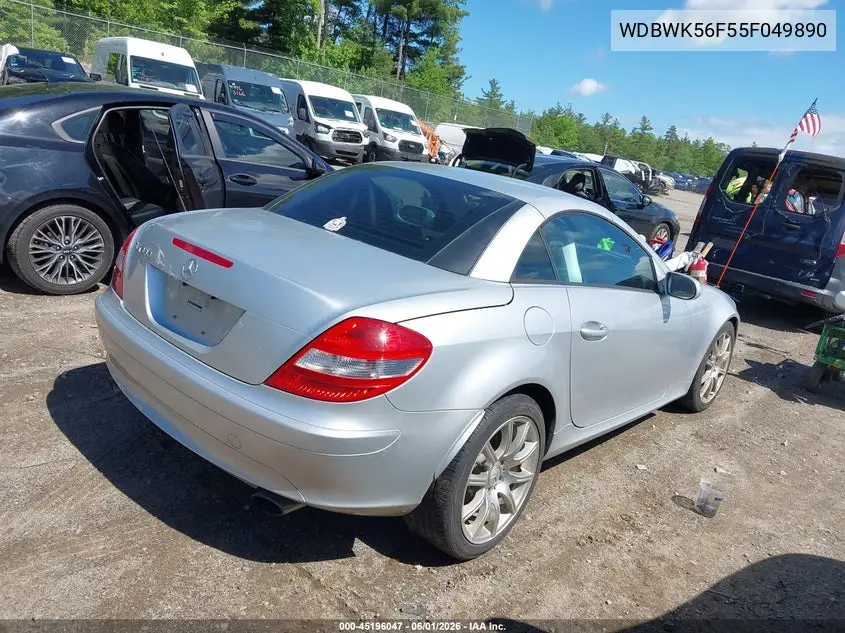 2005 Mercedes-Benz Slk 350 VIN: WDBWK56F55F049890 Lot: 45196047