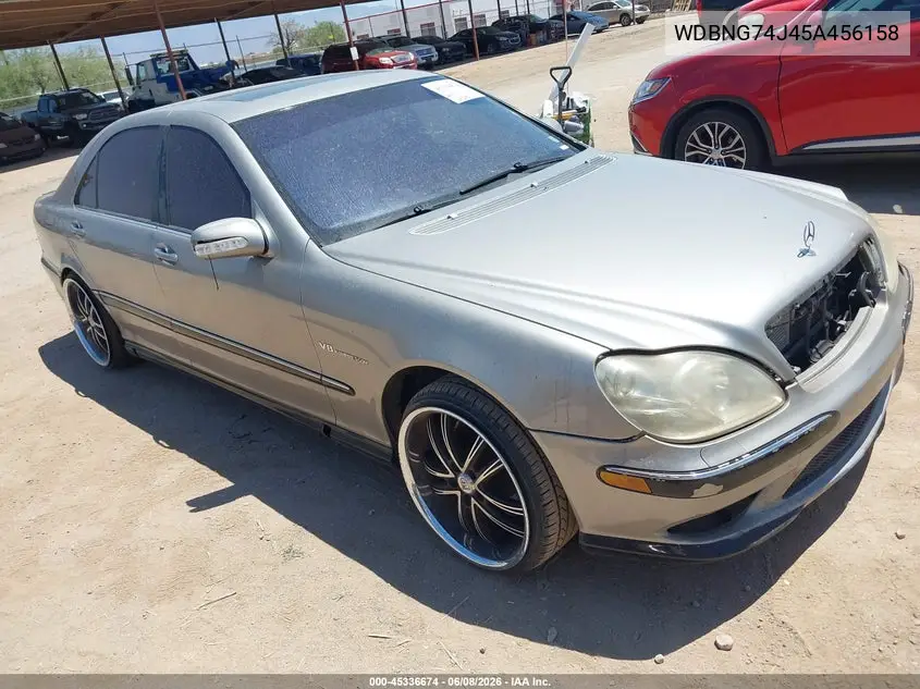 2005 Mercedes-Benz S 55 Amg VIN: WDBNG74J45A456158 Lot: 45336674