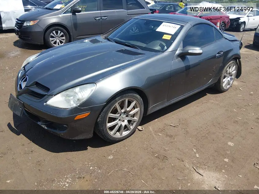 2006 Mercedes-Benz Slk 350 VIN: WDBWK56F36F124992 Lot: 45226748