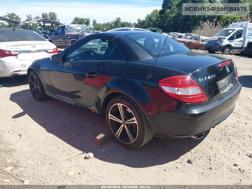 2006 Mercedes-Benz Slk 280 VIN: WDBWK54F56F084675 Lot: 45410810