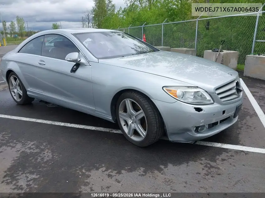 2007 Mercedes-Benz Cl 550 VIN: WDDEJ71X67A006435 Lot: 12616519
