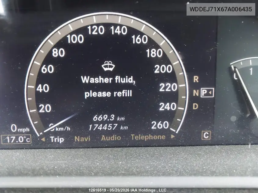 2007 Mercedes-Benz Cl 550 VIN: WDDEJ71X67A006435 Lot: 12616519